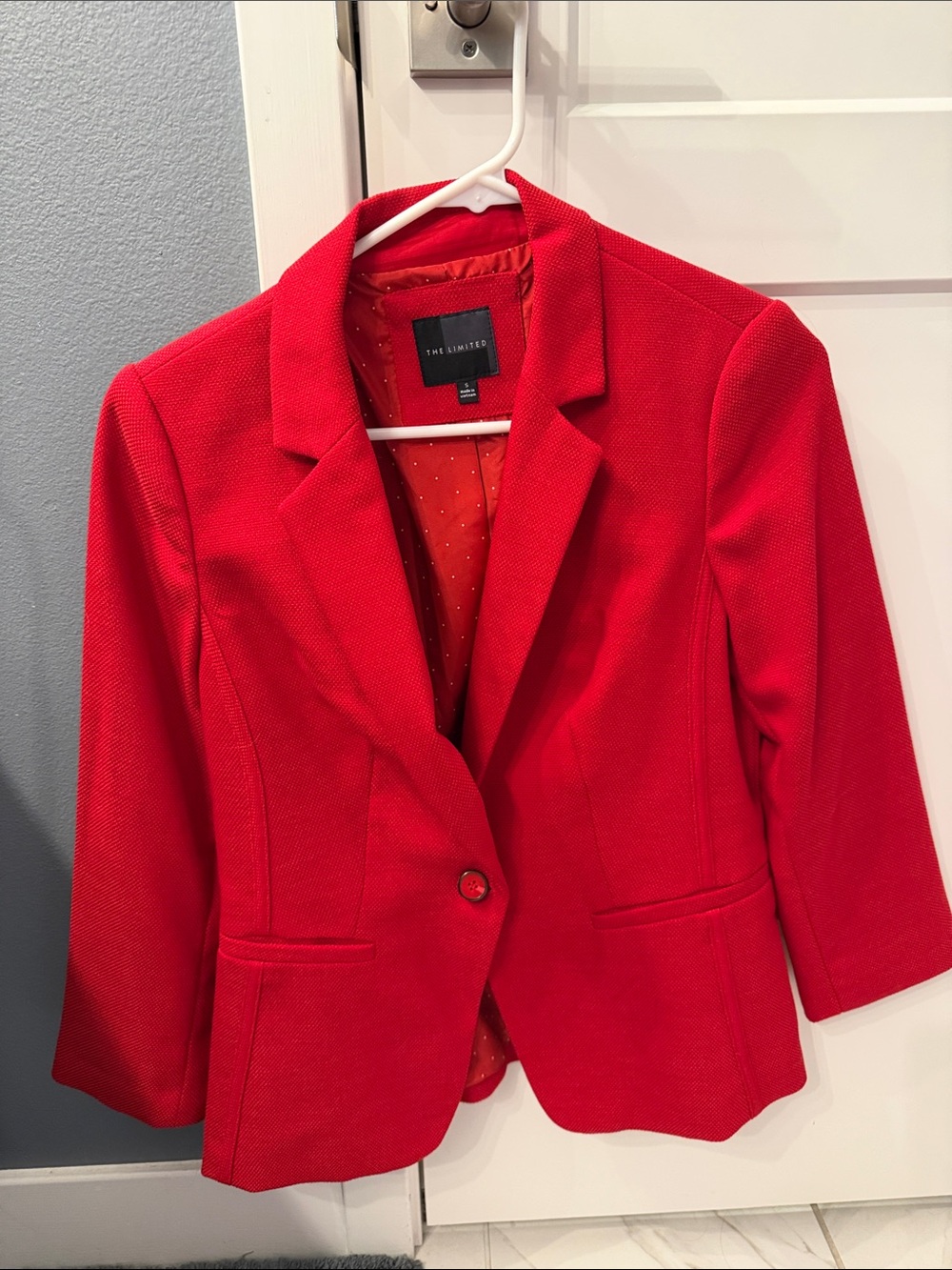 The Limited Bright Red Women's Tailored Blazer